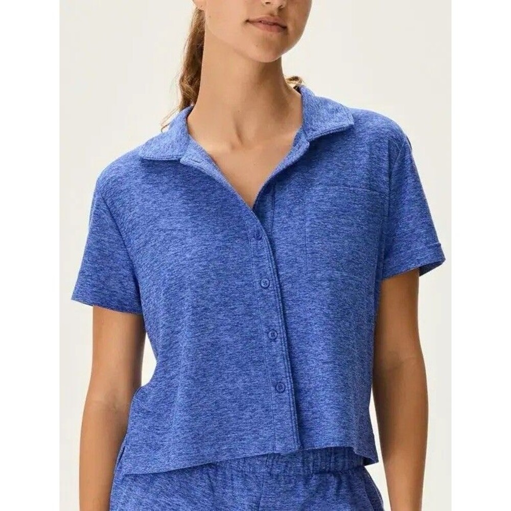 Outdoor Voices Women’s CloudKnit Recover Polo Size Medium Sporty Comfort Top